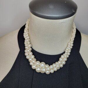 RMN Triple Strand Graduated Pearl Necklace